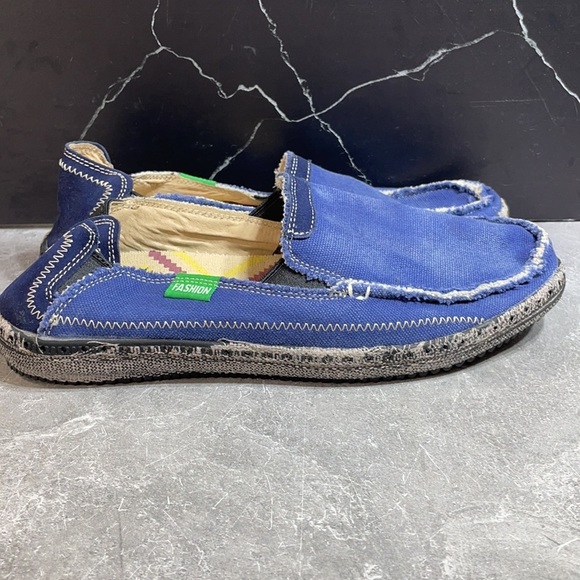 Fashion Women’s Canvas Moccasins Navy Size 9m - Picture 5 of 9